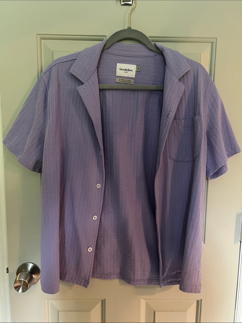 Goodfellow & Co. Lavender Short-Sleeve Camp Shirt